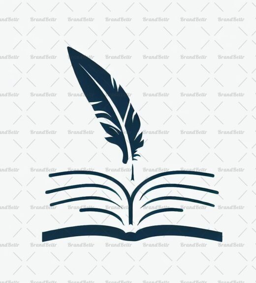 Offenes Buch und Feder